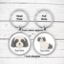 Load image into Gallery viewer, Coton de Tulear keychain personalized