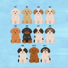 Load image into Gallery viewer, Cavachon puppy (Cavalier/Bichon Frise mix) ornament personalized