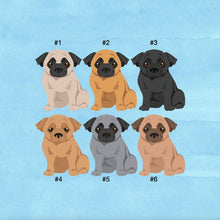 Load image into Gallery viewer, Chug puppy (Chihuahua/Pug mix) ornament personalized