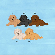 Load image into Gallery viewer, Cockapoo puppy (Cocker Spaniel/ Poodle mix) ornament personalized