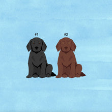 Load image into Gallery viewer, Flatcoated Retriever puppy ornament personalized
