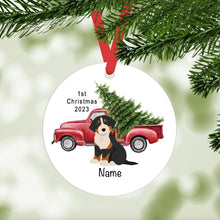 Load image into Gallery viewer, Greater Swiss Mountain Dog puppy ornament personalized