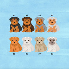 Load image into Gallery viewer, Morkie (Maltese/Yorkie mix) puppy ornament personalized
