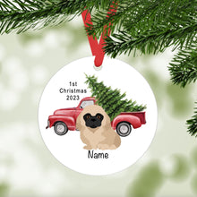 Load image into Gallery viewer, Pekingese puppy ornament personalized