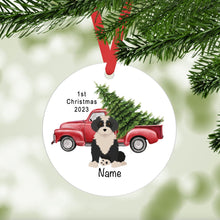 Load image into Gallery viewer, Portuguese Water Dog puppy ornament personalized