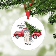 Load image into Gallery viewer, Siberian Husky puppy ornament