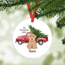 Load image into Gallery viewer, Softcoated Wheaten Terrier puppy ornament personalized