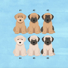 Load image into Gallery viewer, Softcoated Wheaten Terrier puppy ornament personalized