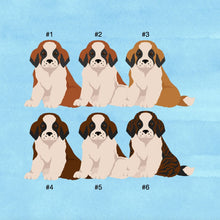 Load image into Gallery viewer, St Bernard puppy ornament personalized