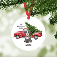 Load image into Gallery viewer, Staffordshire Bull Terrier puppy ornament personalized