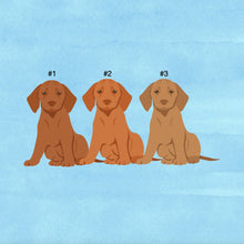 Load image into Gallery viewer, Vizsla puppy ornament personalized