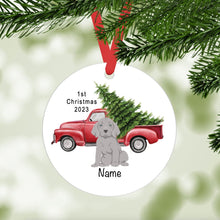Load image into Gallery viewer, Weimaraner puppy ornament personalized