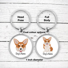 Load image into Gallery viewer, Pembroke Welsh Corgi keychain personalized