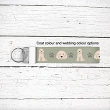 Load image into Gallery viewer, Goldendoodle (Golden Retriever/Poodle mix) key wristlet