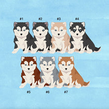 Load image into Gallery viewer, Pomsky (Pomeranian/Husky mix) puppy ornament personalized