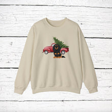 Load image into Gallery viewer, Dachshund (longhaired) Red Truck Sweatshirt