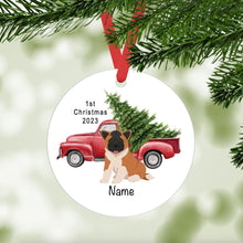 Load image into Gallery viewer, Akita puppy ornament personalized