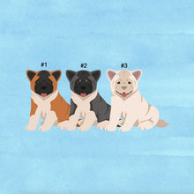 Load image into Gallery viewer, Akita puppy ornament personalized