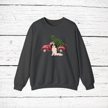 Load image into Gallery viewer, Cavachon (Cavalier/Bichon mix) Red Truck Sweatshirt