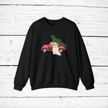 Load image into Gallery viewer, Mal-Shi (Maltese/Shih Tzu mix) Red Truck Sweatshirt