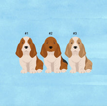 Load image into Gallery viewer, Basset Hound puppy ornament personalized