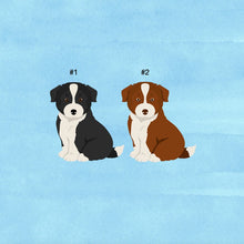 Load image into Gallery viewer, Border Collie puppy ornament personalized