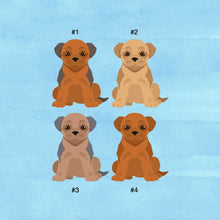 Load image into Gallery viewer, Border Terrier puppy ornament personalized