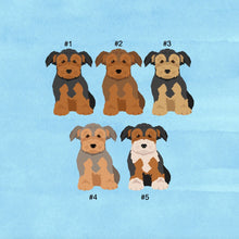 Load image into Gallery viewer, Borkie puppy (Border Terrier/Yorkie mix) ornament personalized