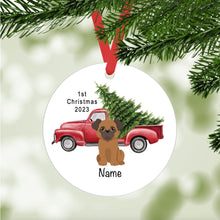 Load image into Gallery viewer, Brussels Griffon puppy ornament personalized
