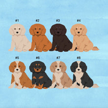 Load image into Gallery viewer, Cavapoo puppy (Cavalier/Poodle mix) ornament personalized
