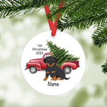 Load image into Gallery viewer, Chiweenie puppy (Chihuahua/Dachshund mix) ornament personalized
