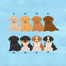 Load image into Gallery viewer, Gollie (Golden Retriever/Collie mix) puppy ornament personalized