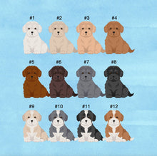 Load image into Gallery viewer, Malti-poo puppy ornament personalized