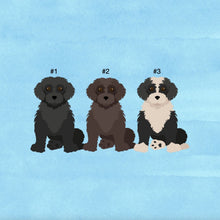 Load image into Gallery viewer, Portuguese Water Dog puppy ornament personalized