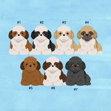 Load image into Gallery viewer, Shih Tzu puppy ornament personalized
