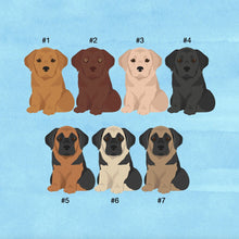 Load image into Gallery viewer, German Sheprador (German Shepherd/Labrador Retriever mix) puppy ornament personalized