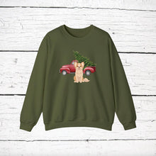Load image into Gallery viewer, Chihuahua (longhaired) Red Truck Sweatshirt