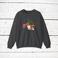 Load image into Gallery viewer, Shetland Sheepdog Red Truck Sweatshirt