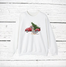 Load image into Gallery viewer, Catahoula Leopard Dog Red Truck Sweatshirt