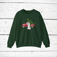 Load image into Gallery viewer, Pomsky (Pomeranian/Husky mix) Red Truck Sweatshirt