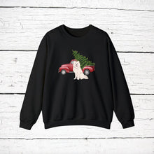 Load image into Gallery viewer, Japanese Spitz Red Truck Sweatshirt