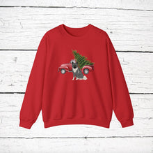 Load image into Gallery viewer, Norwegian Elkhound Red Truck Sweatshirt