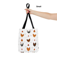 Load image into Gallery viewer, Orpington Chicken pattern tote bag - chicken tote bag - farm animal carry bag