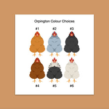 Load image into Gallery viewer, Orpington chicken sticker set - chicken sticker sheets - chicken breed stickers