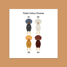 Load image into Gallery viewer, Polish chicken sticker set - chicken sticker sheets - chicken breed stickers