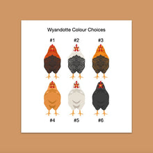 Load image into Gallery viewer, Wyandotte chicken sticker set - chicken sticker sheets - chicken breed stickers