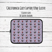 Load image into Gallery viewer, California Grey chicken laptop/iPad sleeve
