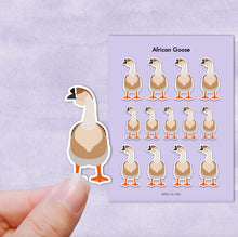 Load image into Gallery viewer, African Goose vinyl sticker sheet