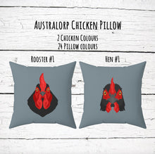 Load image into Gallery viewer, Australorp chicken 14"x14" faux suede pillow, pillow and cover, throw pillow