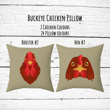 Load image into Gallery viewer, Buckeye chicken 14"x14" faux suede pillow, pillow and cover, throw pillow
